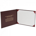 Deluxe Saver Flat Certificate Cover w/ 15 Point Board Liner (5"x7")